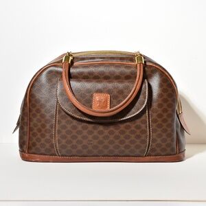 Celine Triomphe Vintage Handbag Top Handle Gold Hardware
